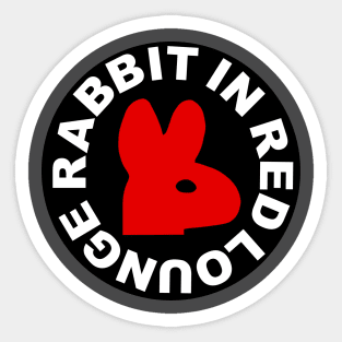 Rabbit In Red Lounge Sticker